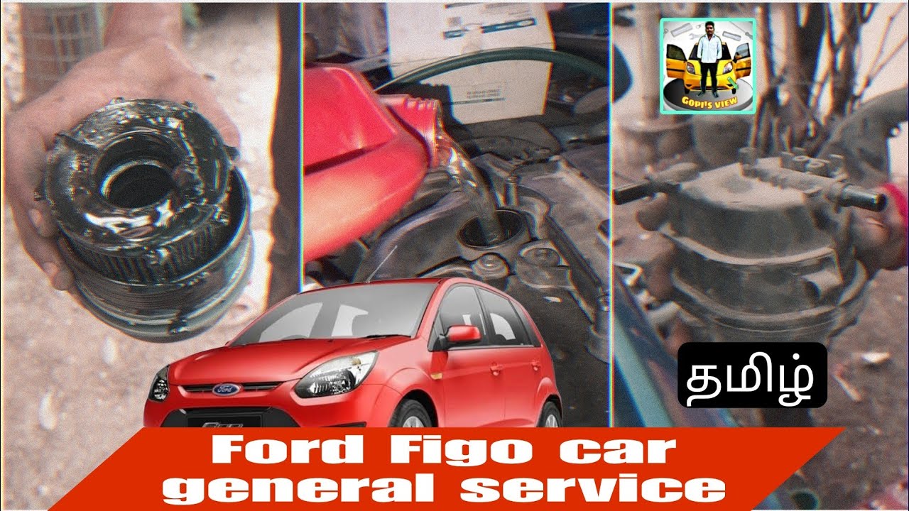 Ford Figo car engine oil, air filter, oil filter, diesel filter changing work Tamil |கார் சர்வீஸ்