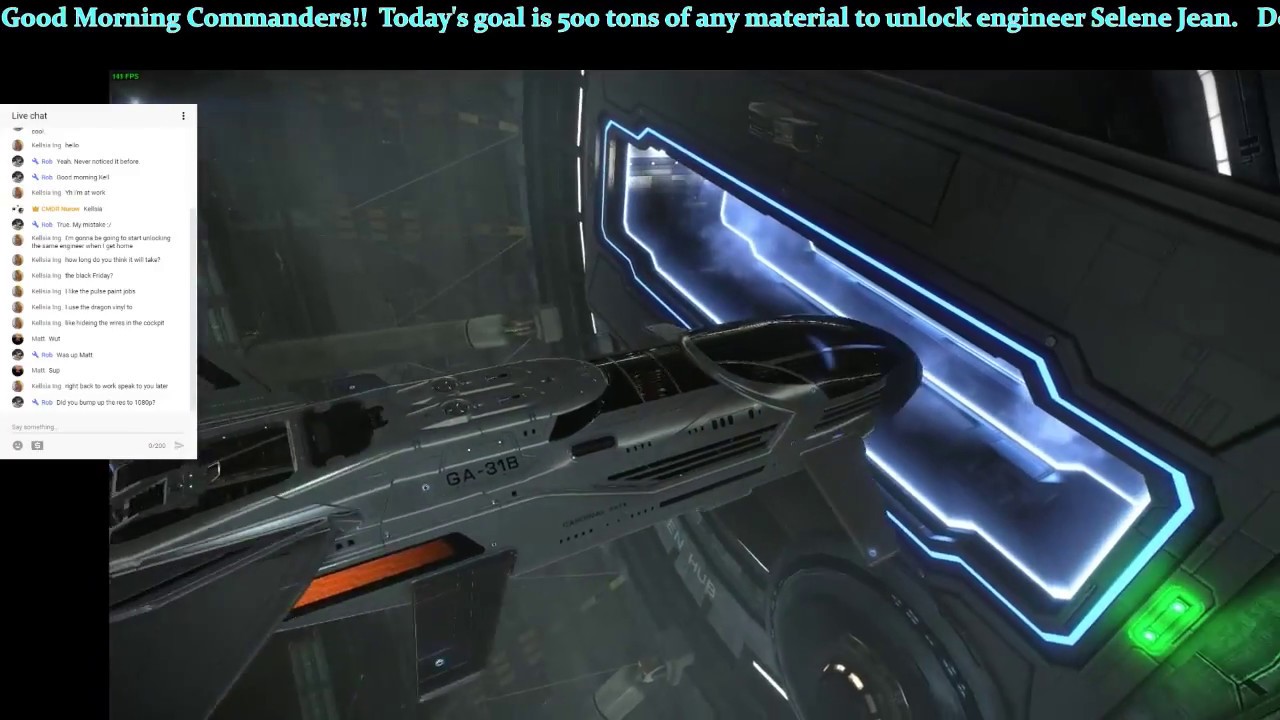 Elite Dangerous - Gameplay - Unlocking Engineer - Selene Jean 500 Tons Mining Ops