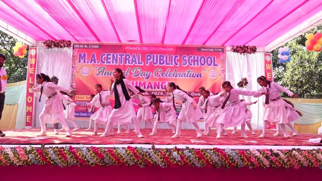 M A CENTRAL PUBLIC SCHOOL ANNUAL FUNCTION WELCOME SONG BY CLASS 5/6TH GIRLS