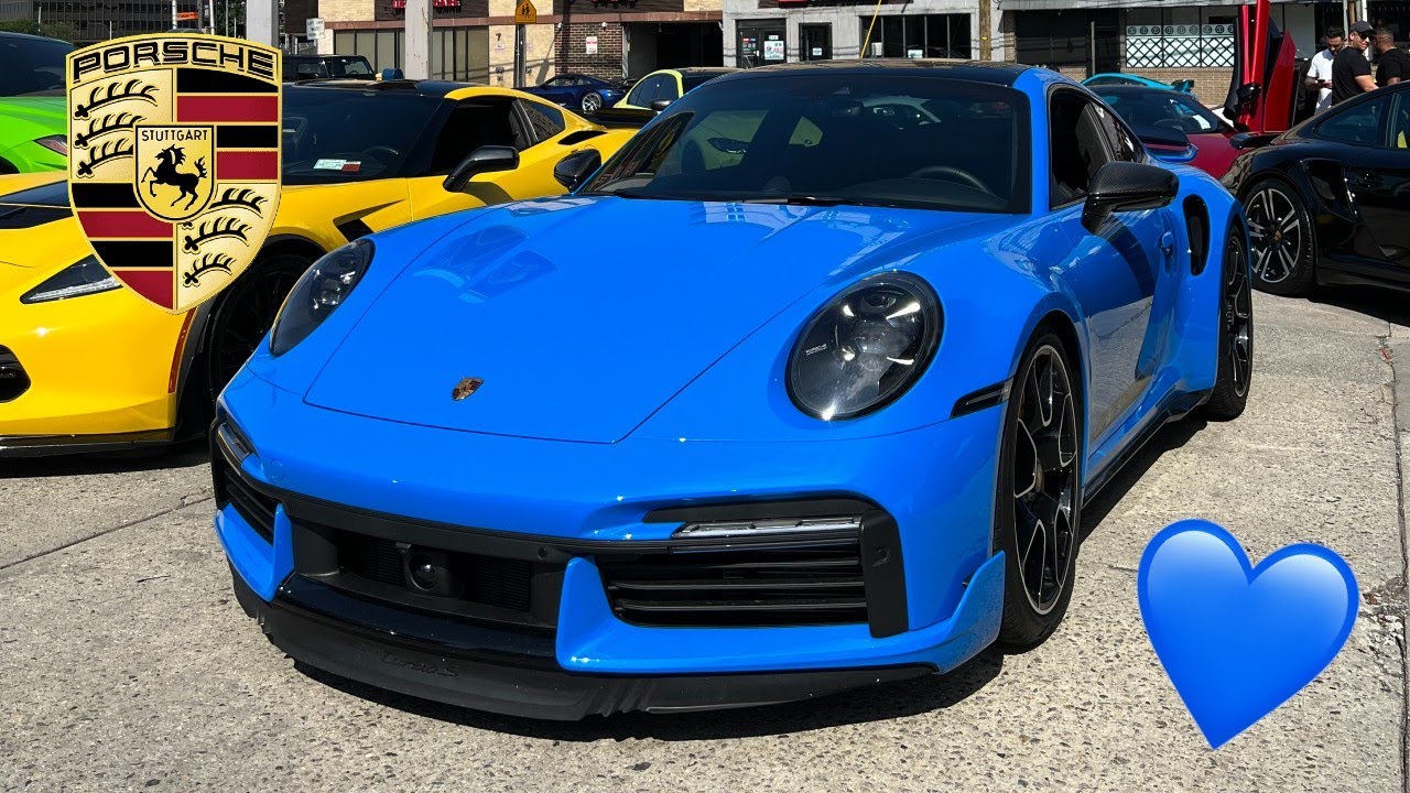 Shark Blue Porsche 911 Turbo S (992) Walkaround