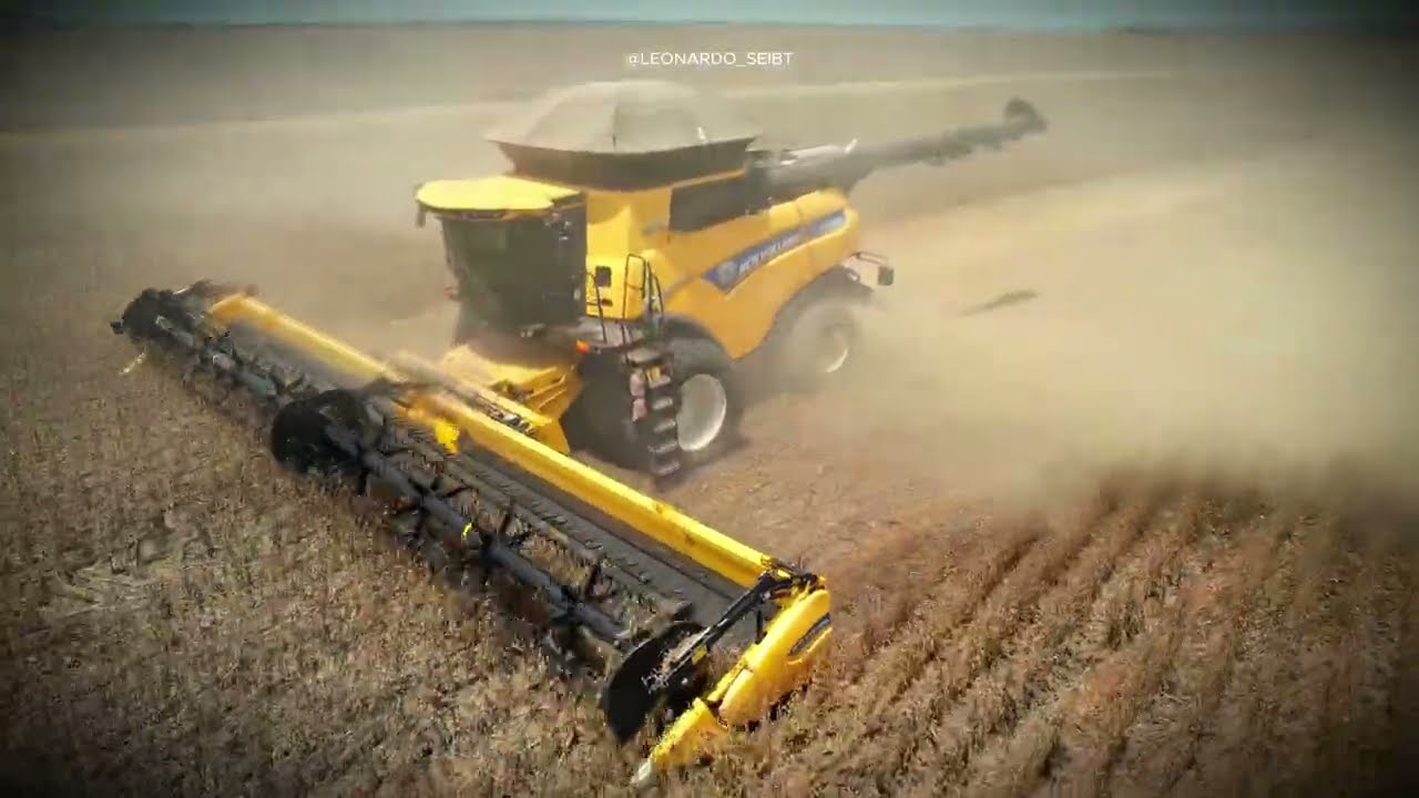 COLHEITA DE SOJA SÓ CR (NEWHOLLAND) com direito a cagada no final!!