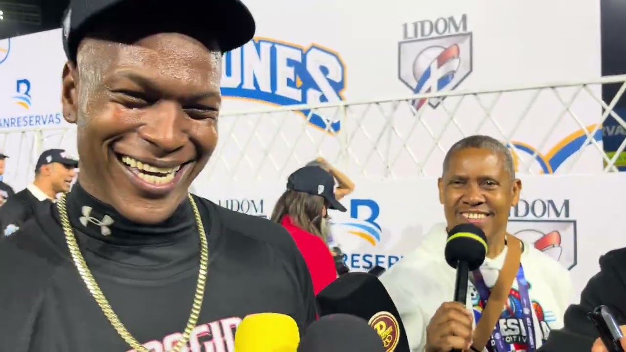 Yefry Yan emocionado por su primer título de lidomrd con una blanqueada 1-0 sobre los Toros