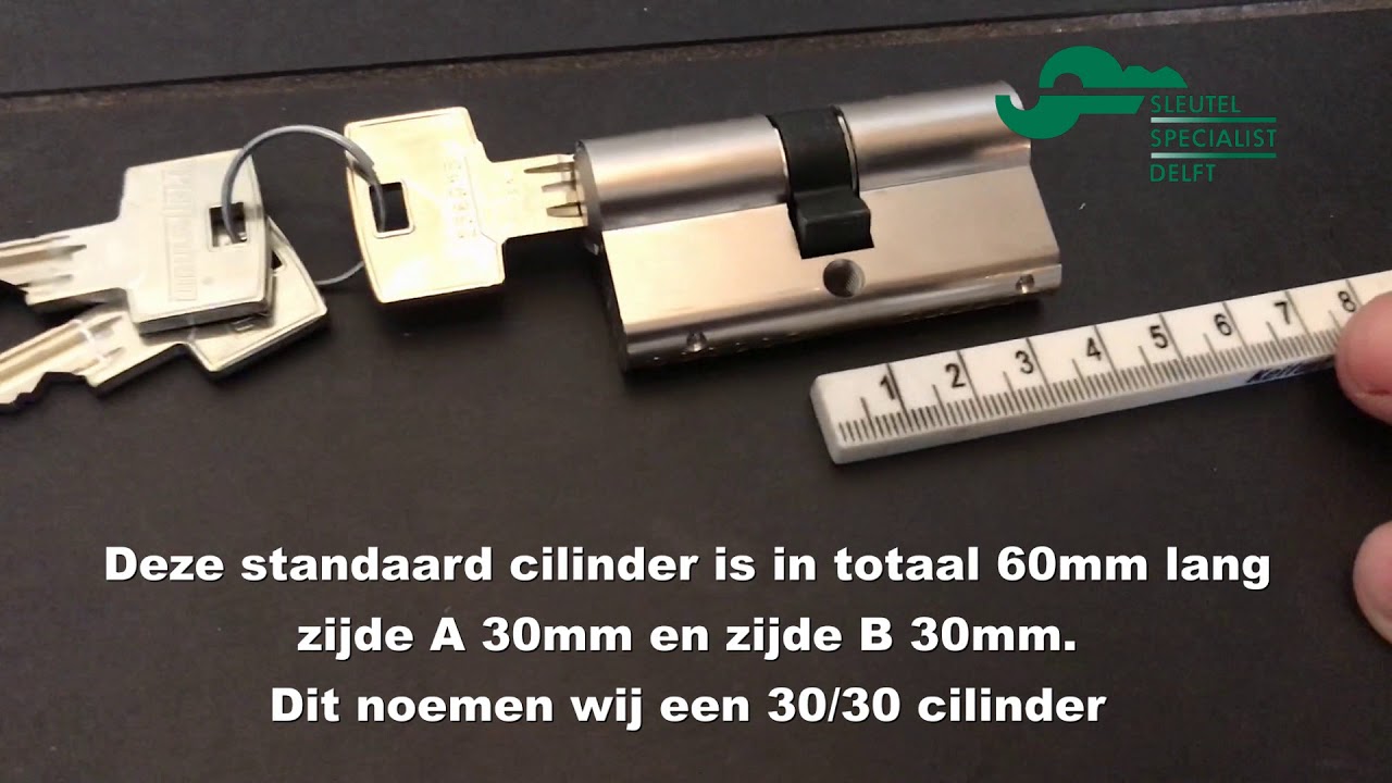 Cilinder uit slot halen en opmeten