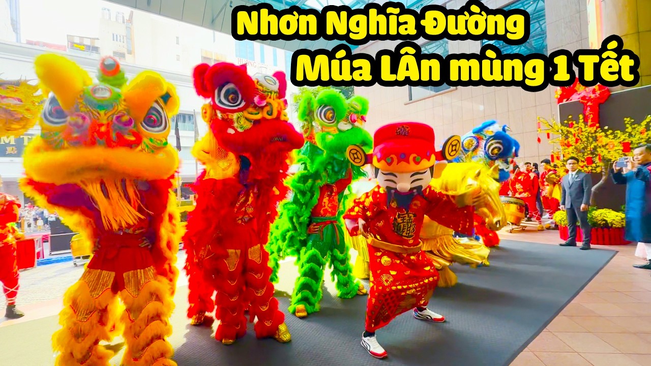 M&uacute;a L&acirc;n m&ugrave;ng 1 Tết 2026 đo&agrave;n LSR Nhơn Nghĩa Đường biểu diễn Kh&aacute;ch Sạn Sheraton