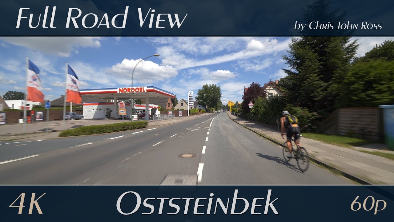Oststeinbek, Kreis Stormarn, Germany: Möllner Landstraße, Kampstraße - 4K (UHD/2160p/60p) Video