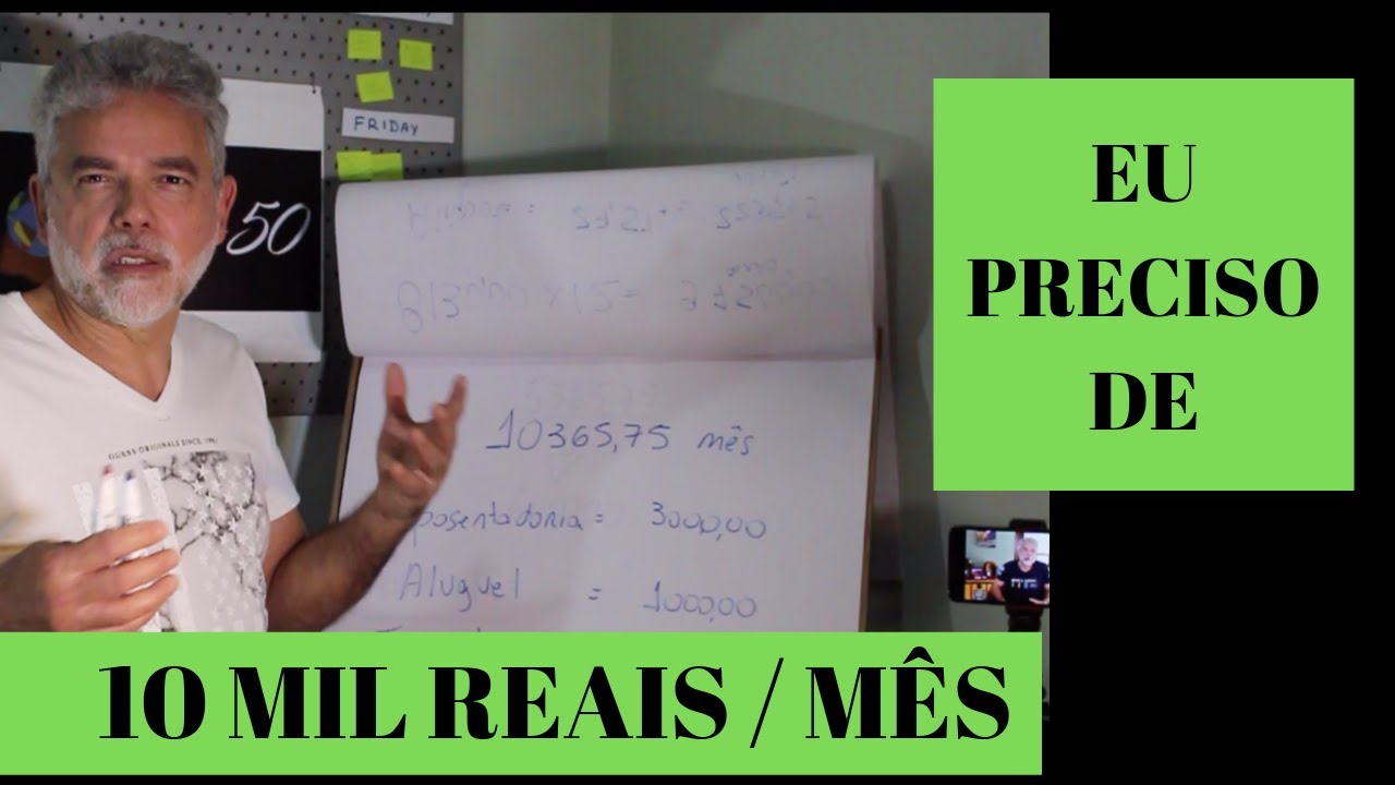 VIVER DE RENDA: Preciso de 10000 reais mensais - como faço?