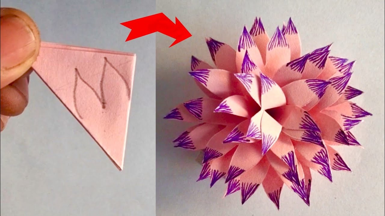 How to make beautiful paper flower 🌺 l Diy paper flower craft l paper flower making idea 💡