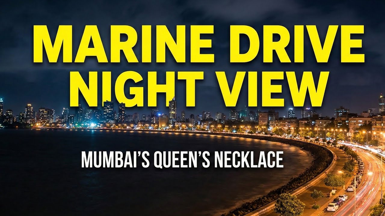 Mumbai Marine Drive Night View 🌃 | Queen’s Necklace in Full Glow | Mumbai Night Vlog