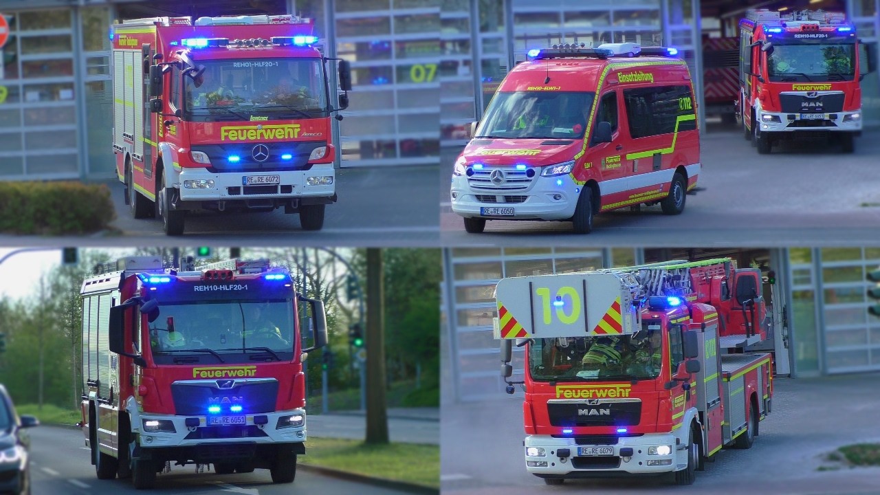 [FEUERWEHR RECKLINGHAUSEN] Berufs & Freiwillige Feuerwehr und Rettungsdienst auf Einsatzfahrt!