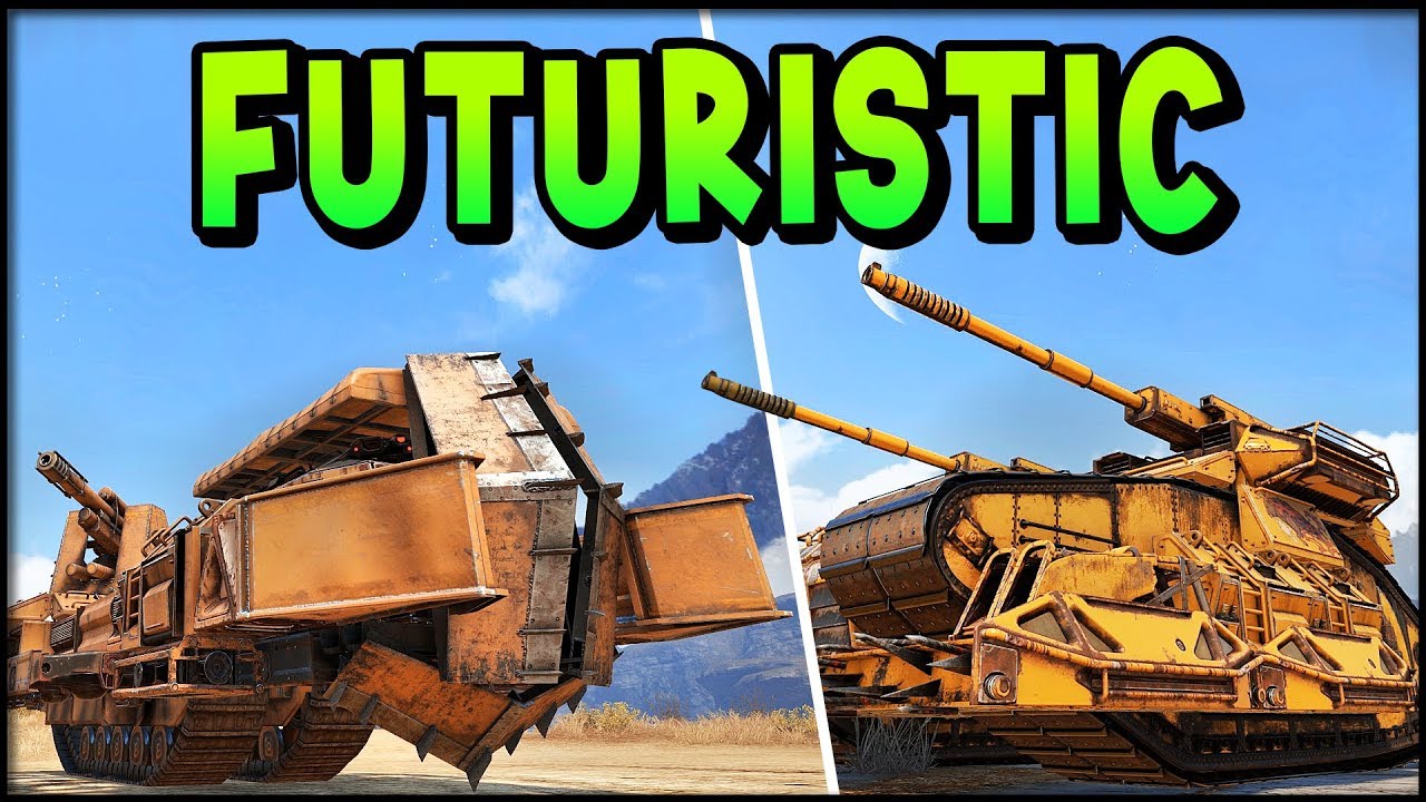 Crossout - FUTURISTIC TANKS! Tsunami Tank & Future Flak Mammoth Tank - Crossout Gameplay