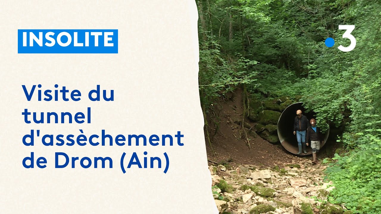 Visite du tunnel d'assèchement de Drom (Ain)