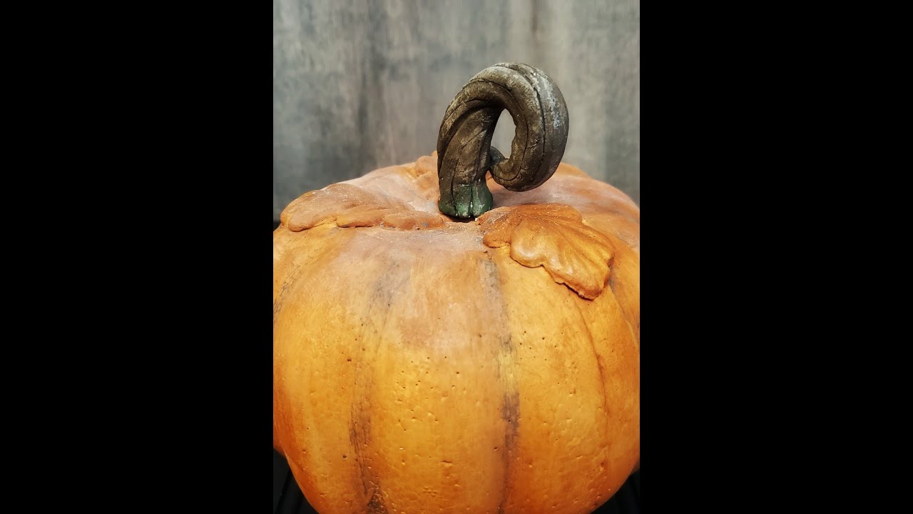 Making a Pumpkin Stem with IOD Air Dry Clay