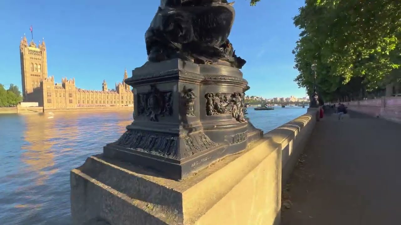 Early Morning London Walk by the Thames | Big Ben, London Bridge, Tower Bridge and Tower of London