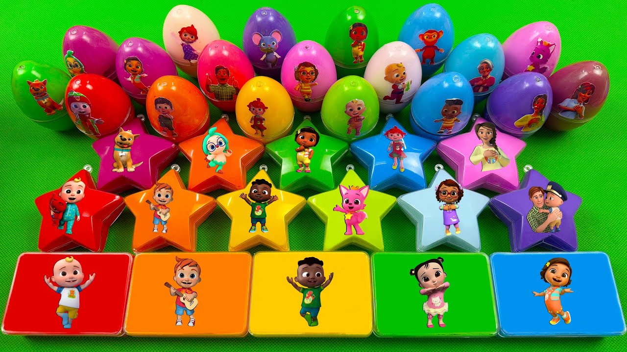 Cocomelon Clay & Slime Mixed Colors! Hidden Slime Opening with JJ, TomTom, YoYo, Cody & More ASMR 💖