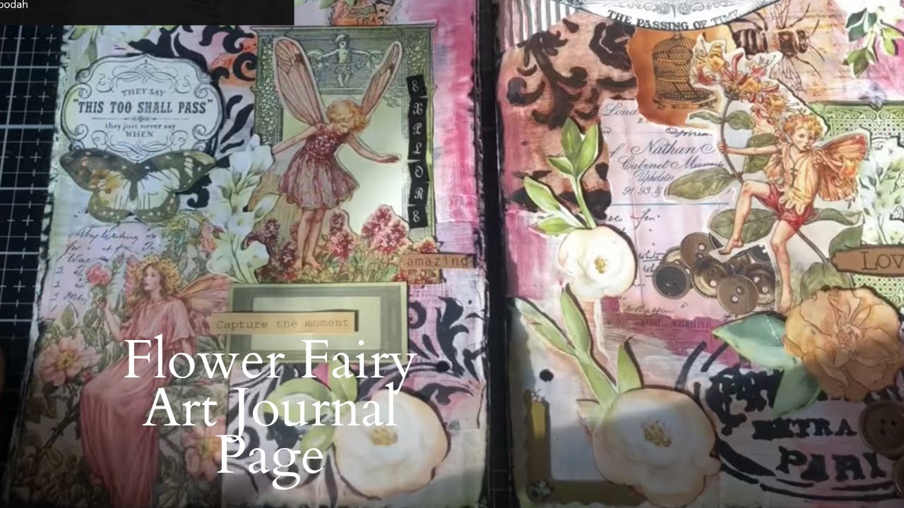Cardboard Art Journal Fairy Page