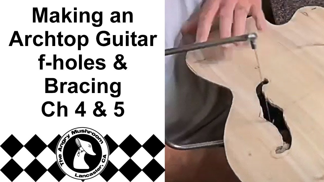 Archtop Guitar Build - f holes and bracing
