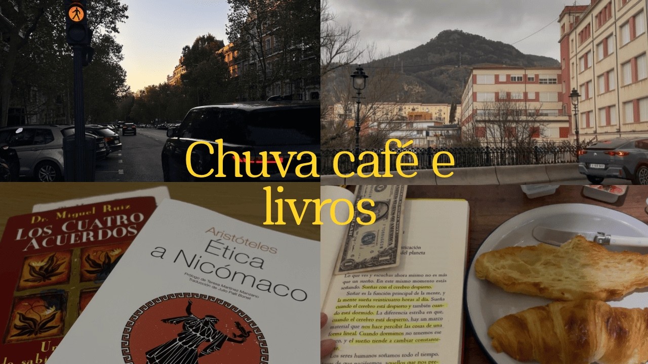 Chuva, café e livros (uma tarde calma na Espanha)