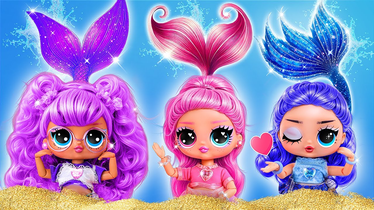 Comment Devenir Une Sirène! Trois Sirènes LOL Surprise! 32 DIY
