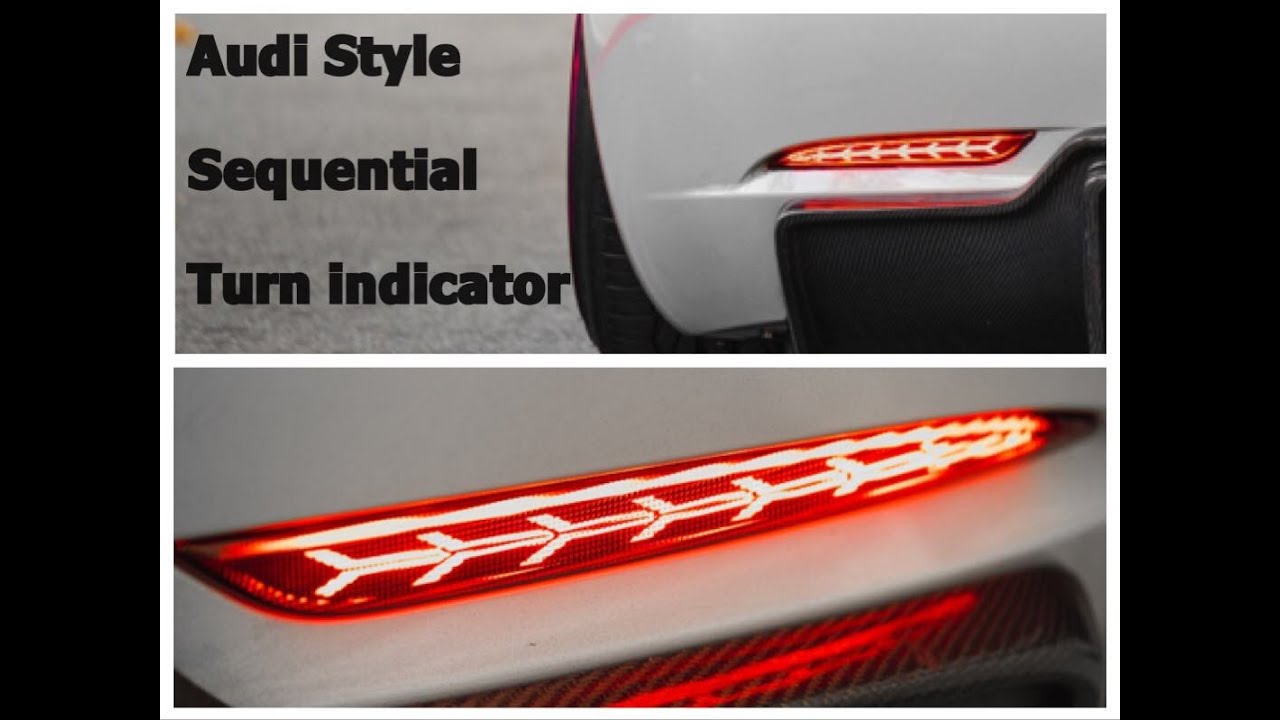 Tesla Model 3 Audi Style Sequential turn signal / Rain light