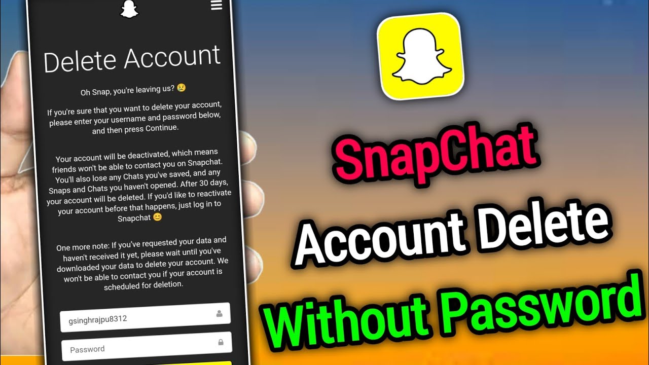 snapchat account kaise delete kare | snapchat id delete permanently | snapchat account delete #snap