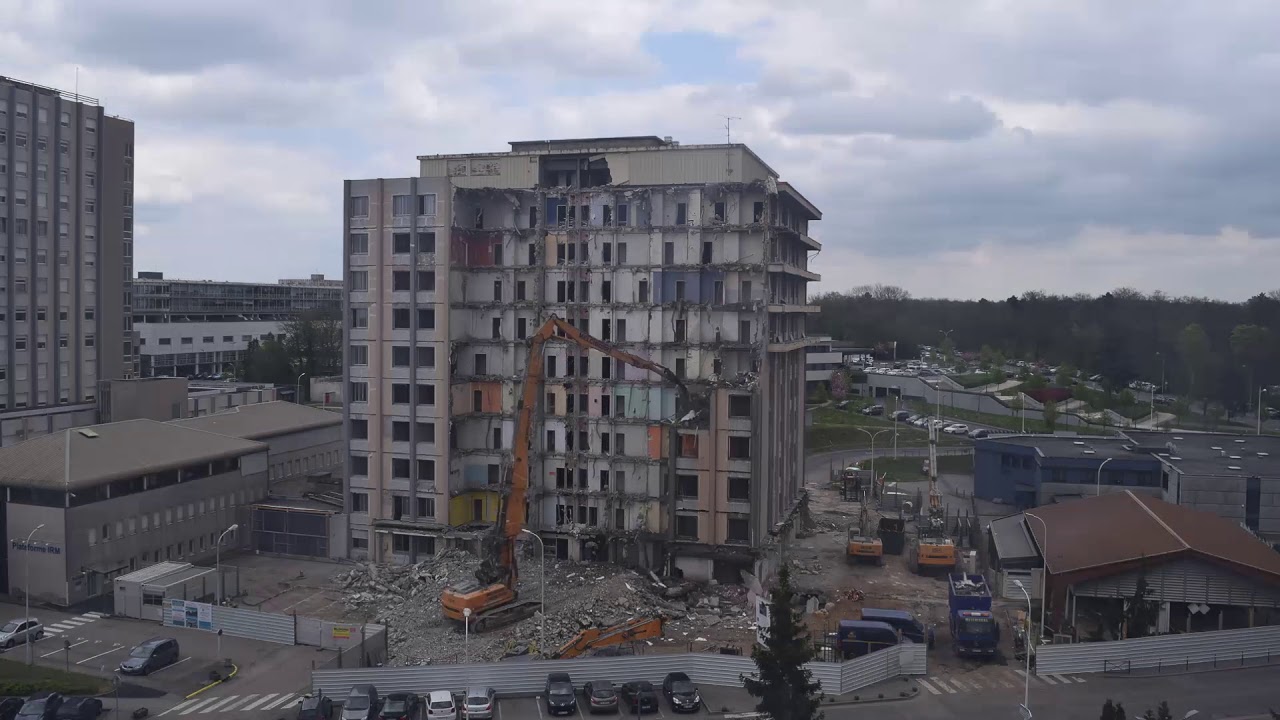 Déconstruction de la Tour Drouet - CHRU de Nancy