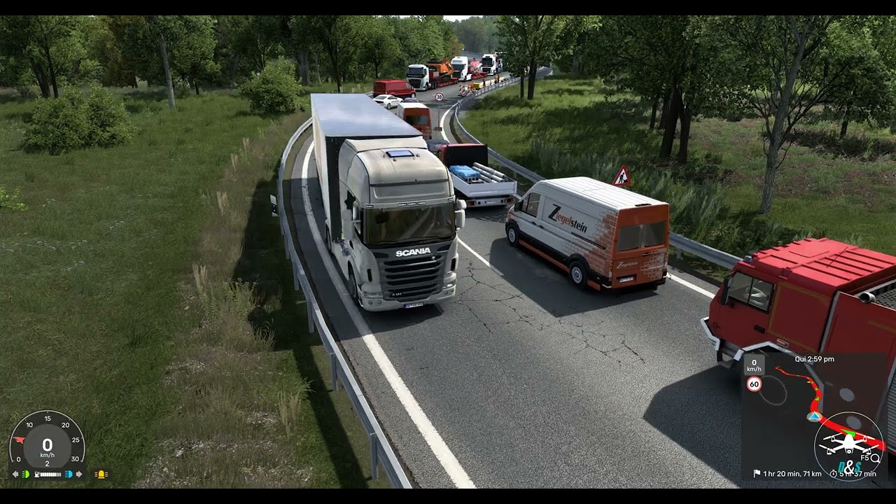 ETS2-TRANSPORTE DE UMA LOCOMOTIVA 81 TON. UTILIZANDO CAMERA ZERO - MAPA EUROPEU