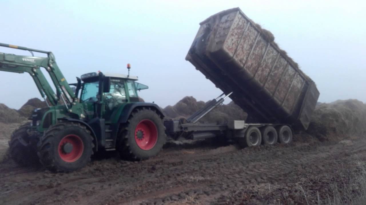 Fendt 818 Vario Tridem Hakenlift Mist abkippen