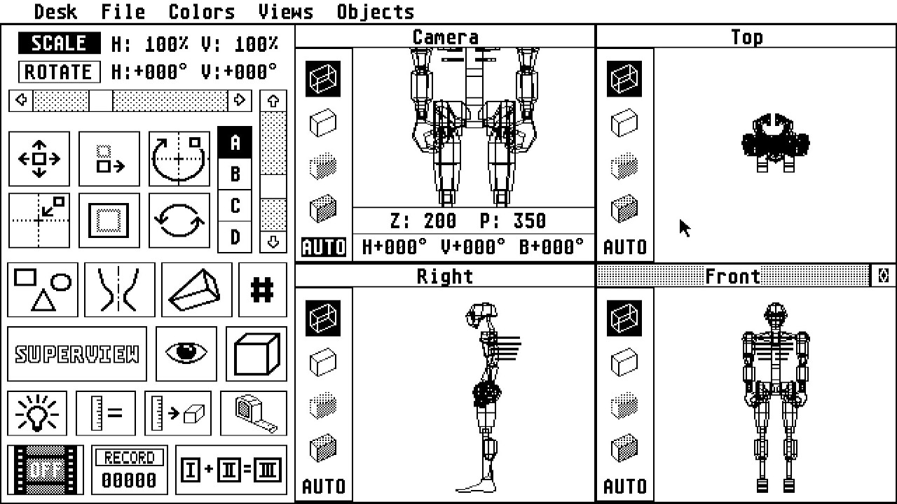 ATARI ST Stereo CAD 3D v2 01 By Tom Hudson & Antic Publishing GRAPHICS & ANIMATION