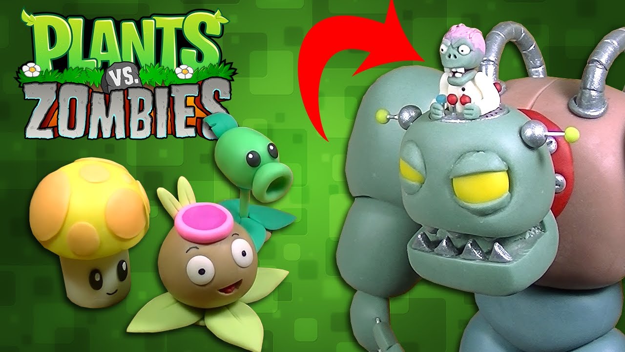 Making a collection of plants 🌱Part2 ✯ Plants vs Zombies ✯ BONUS Miniature Dr Zomboss ➤ Polymer Clay