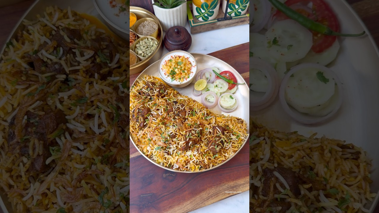 Mutton Dum Biryani Recipe😍 #shorts #trending #biryani #viralvideo