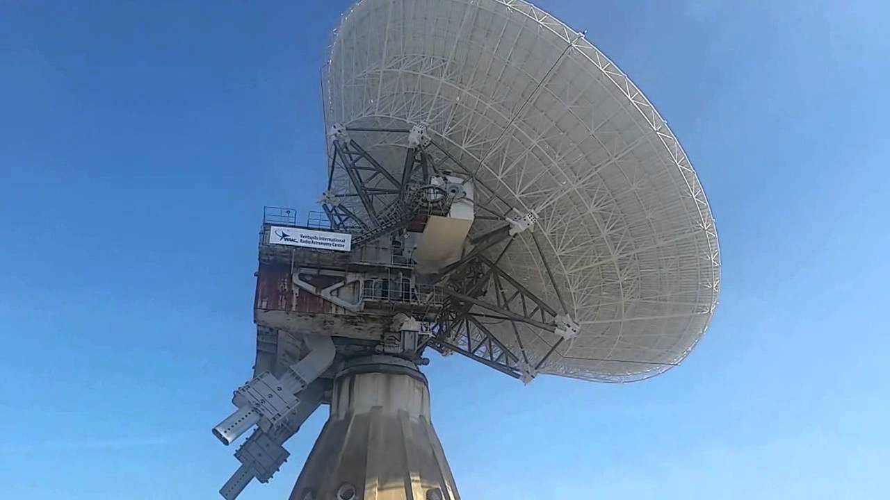 Dance of 32m  radio telescope at Irbene - Ventspils - Lativia