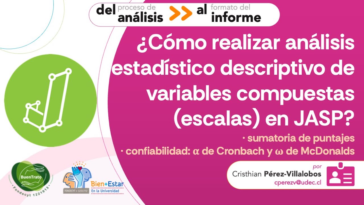 ¿Cómo realizar un análisis estadístico para variables numéricas compuestas (escalas) en JASP?