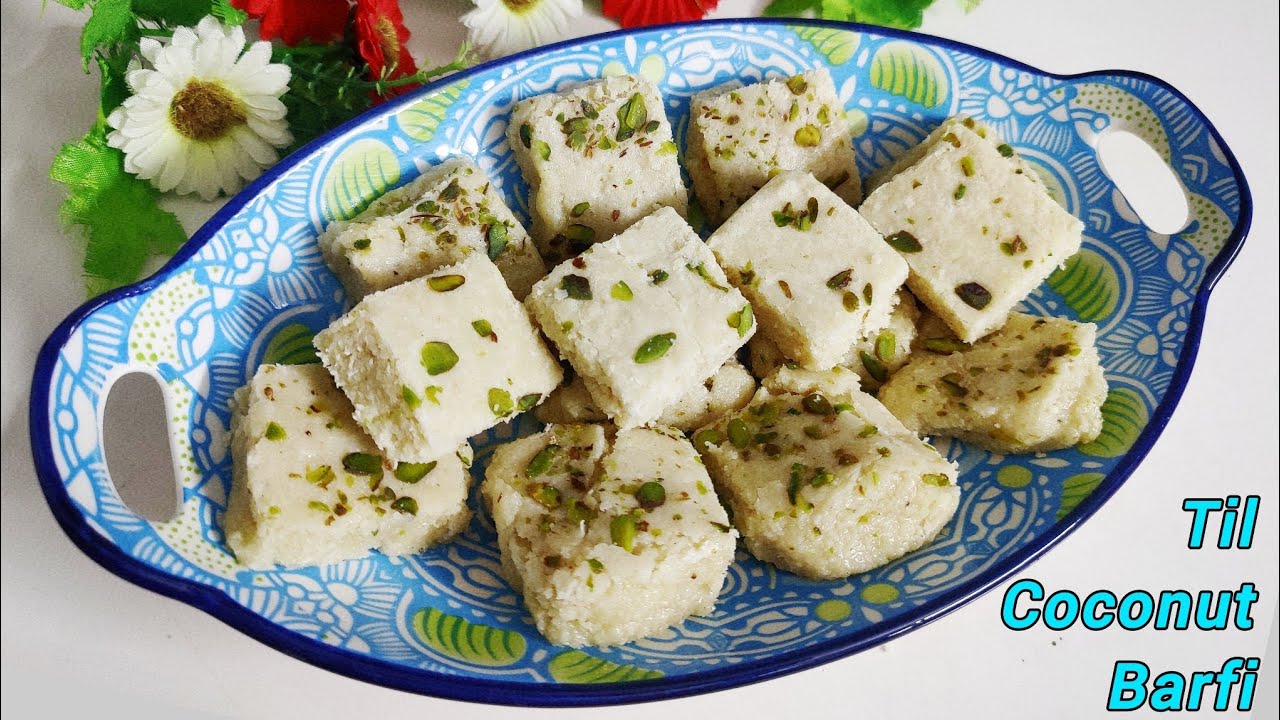 Makarsankranti/Lohri Special Very Easy Til Coconut Barfi | Sesame Seeds Recipe |  Cook with Mamta 