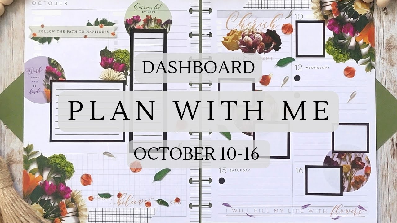 Plan With Me | The Happy Planner | Dashboard | October 10-16
