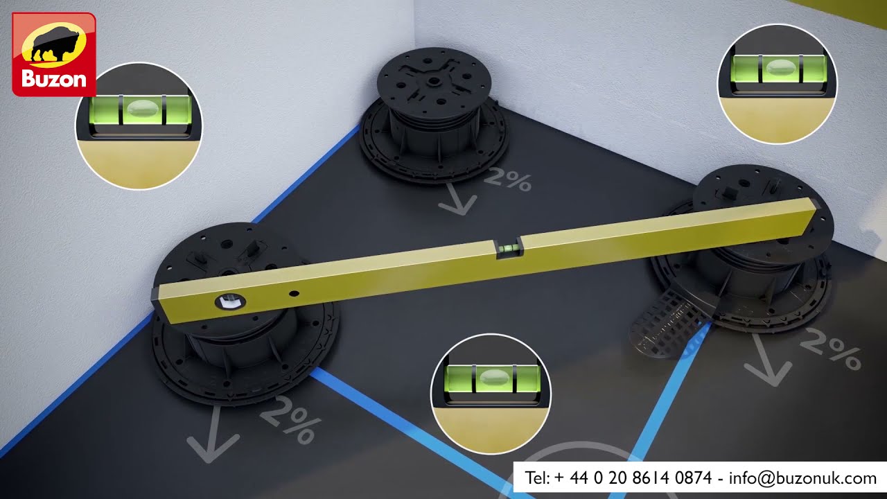 Buzon Animation featuring PB Adjustable Pedestals with Pavers