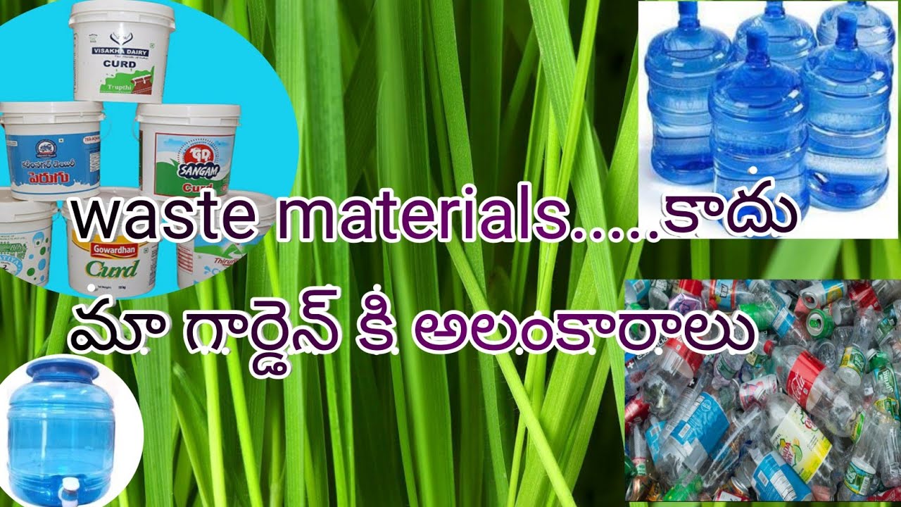 Use of waste materials in terrace garden