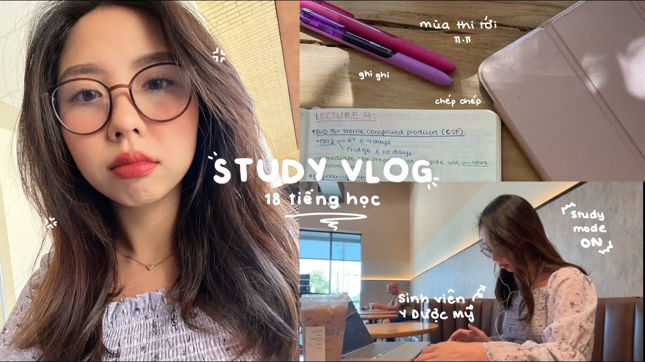MỘT NGÀY CỦA SINH VIÊN Y DƯỢC MỸ 🏛️💼  18 tiếng học-làm, tips ghi bài, cách học hiệu quả, study vlog
