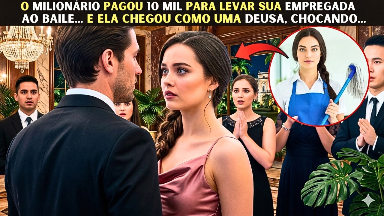 O milionário pagou 10 mil para levar sua empregada ao baile… e ela chegou como uma Deusa, chocando…
