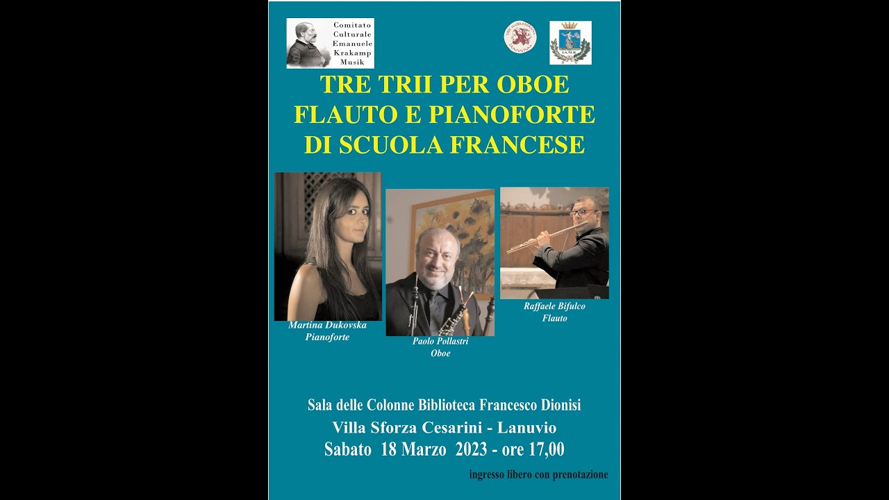 Philippe Gaubert (1879 - 1941) - Tarantelle per Flauto, Oboe e Pianoforte