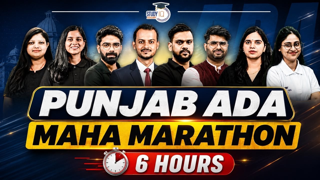 Punjab ADA 2026 Complete Revision: Maha Marathon Class | StudyIQ Judiciary
