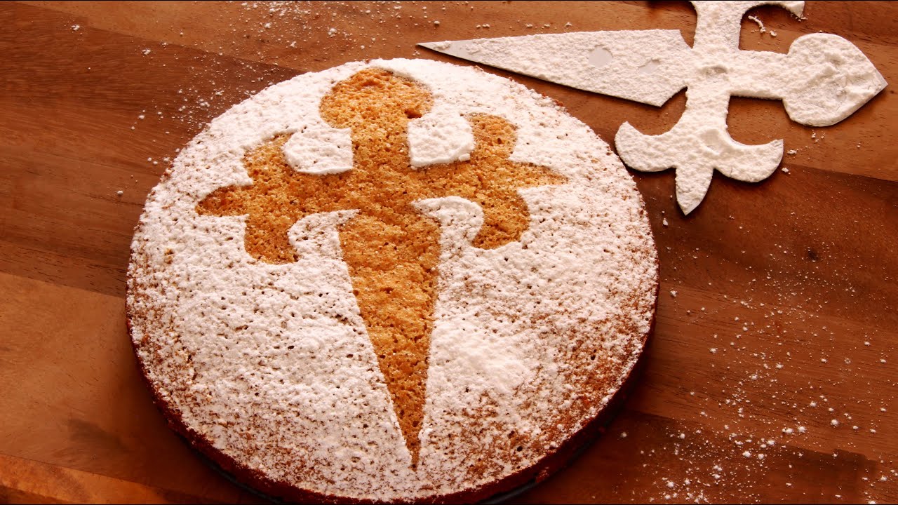 Almond Cake Tarta de Santiago Recipe | HappyFoods