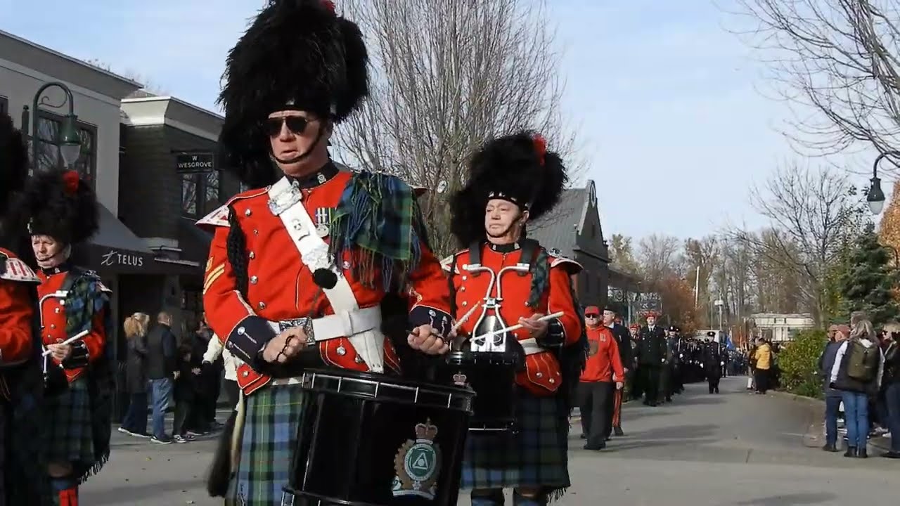 2025 Remembrance Day Parade in Ladner Village, Delta, BC, Canada 🌺🍁🇨🇦 🇬🇧 🪖🛦🛩️✈️⚓👑