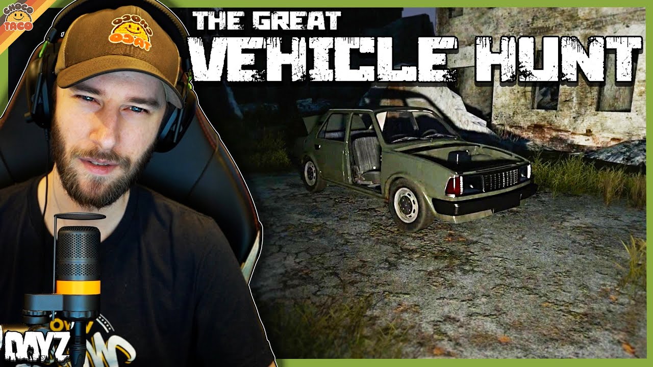 The Great Vehicle Hunt ft. Quest, Reid, & Halifax - chocoTaco DayZ Chernarus Gameplay