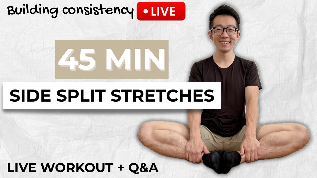 Stretch Your Lower Body and for the Middle Splits LIVE - No Equipment