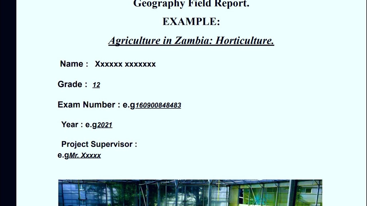 Geography Field Project: Step-by-Step Outline Guide