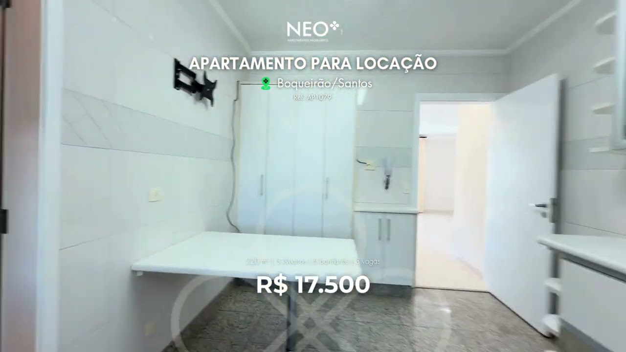 Apartamento Alto Padrão à Venda no Boqueirão – Santos | 4 Dormitórios | 3 Suítes | 3 Vagas | Canal 3