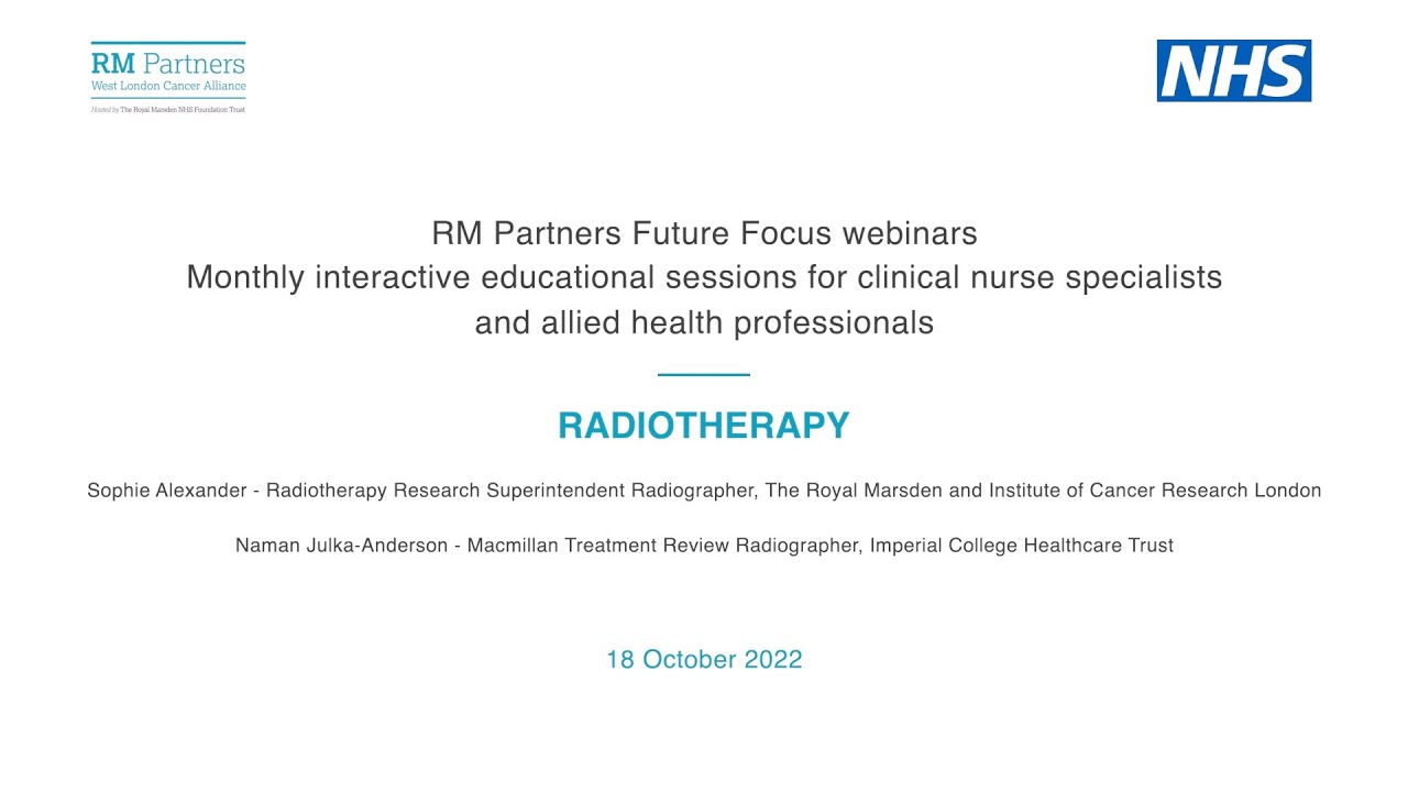 Optimising Adaptive Radiotherapy and Rad Chat October 18 2022