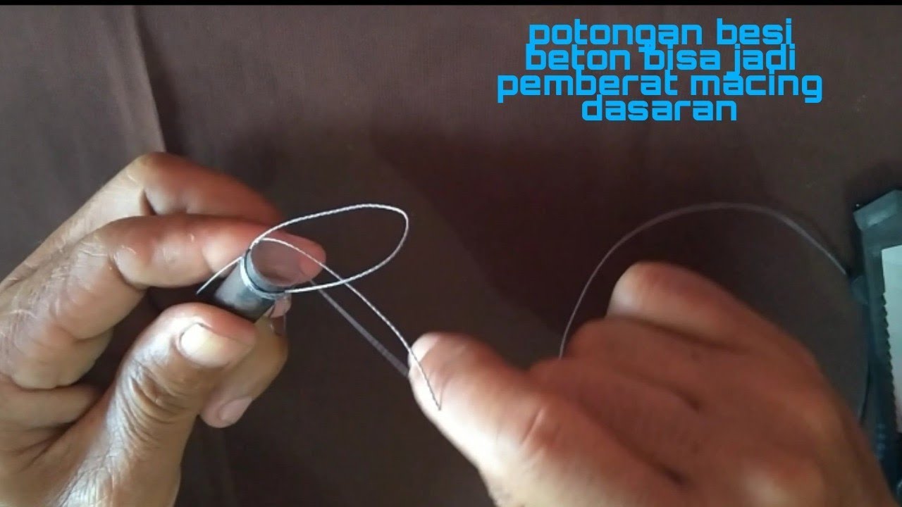 Cara ikat potongan besi beton jadi pemberat mancing dasaran