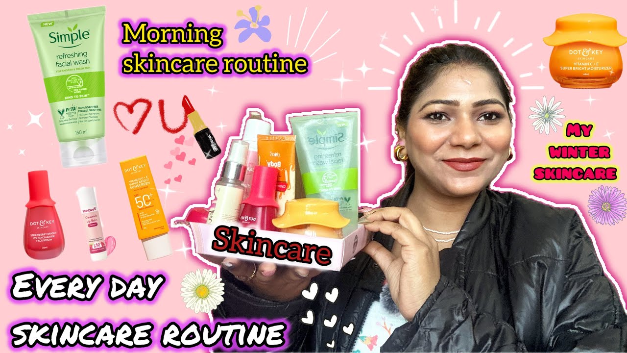 🎀My morning skincare routine//winter everyday skincare Products🍉skincare products#skincare