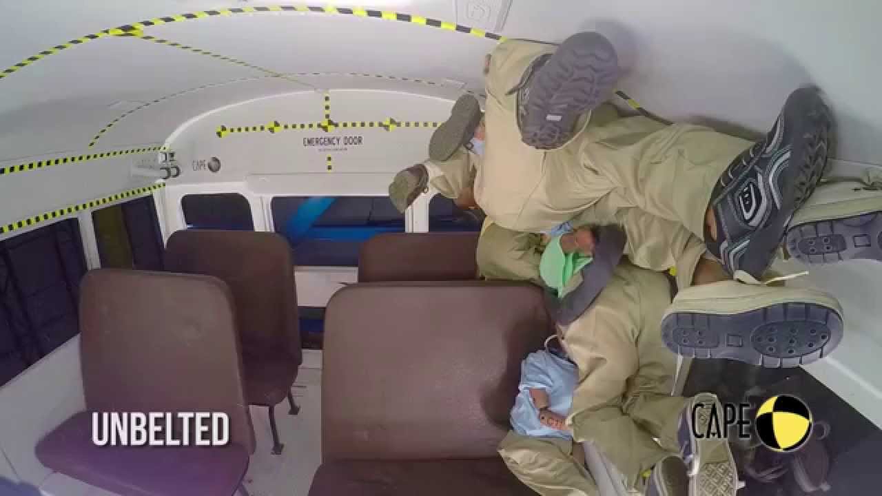 Seat Belt Effectiveness in a School Bus Rollover